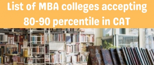 List of MBA colleges accepting 80-90 percentile in CAT