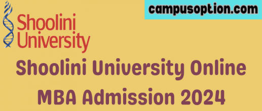Shoolini University Online MBA Admission 2024